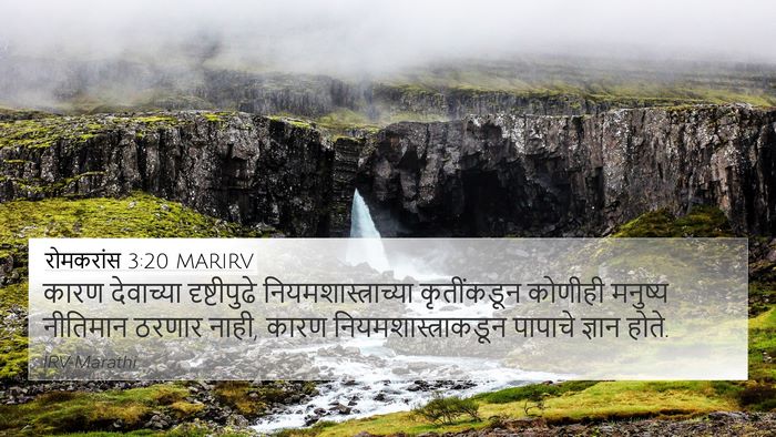 रोमकरांस 3:20 MARIRV Bible Verse Image