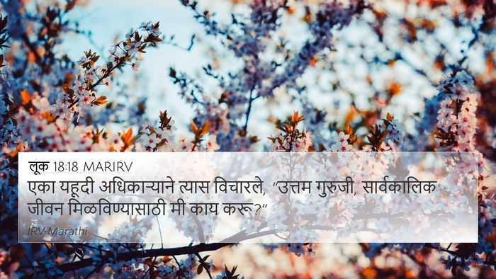 लूक 18:18 MARIRV Bible Verse Image