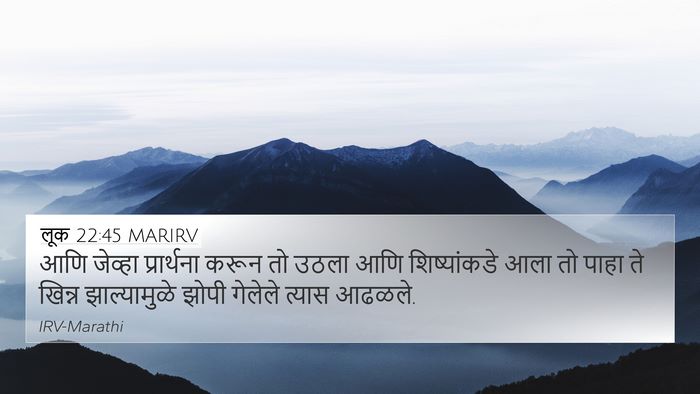 लूक 22:45 MARIRV Bible Verse Image