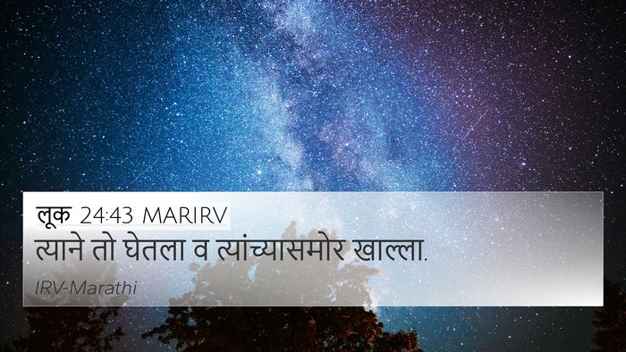 लूक 24:43 MARIRV 4K Wallpaper - त्याने तो घेतला व - 4K Wallpaper Bible Verse