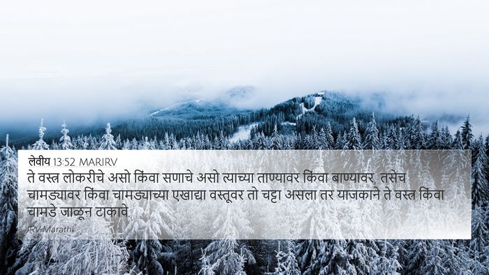 लेवीय 13:52 MARIRV 4K Wallpaper - ते वस्त्र लोकरीचे - 4K Wallpaper Bible Verse