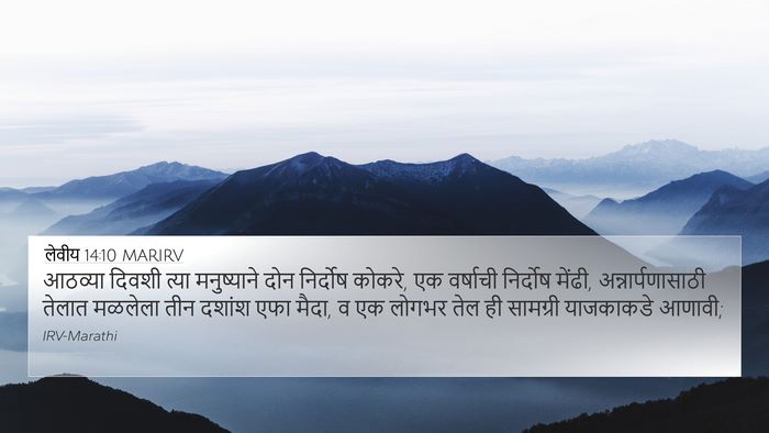 लेवीय 14:10 MARIRV Bible Verse Image