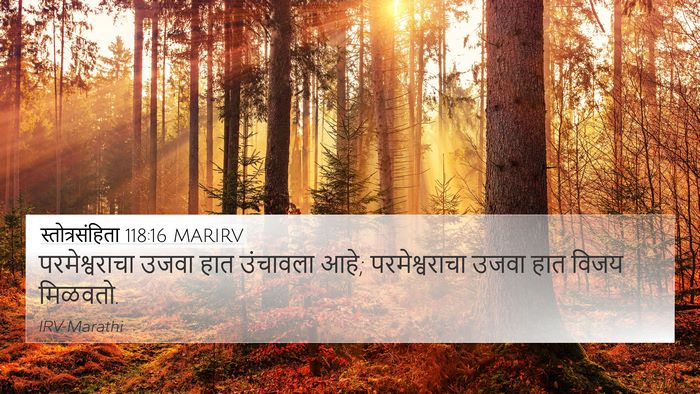 स्तोत्रसंहिता 118:16 MARIRV Bible Verse Image