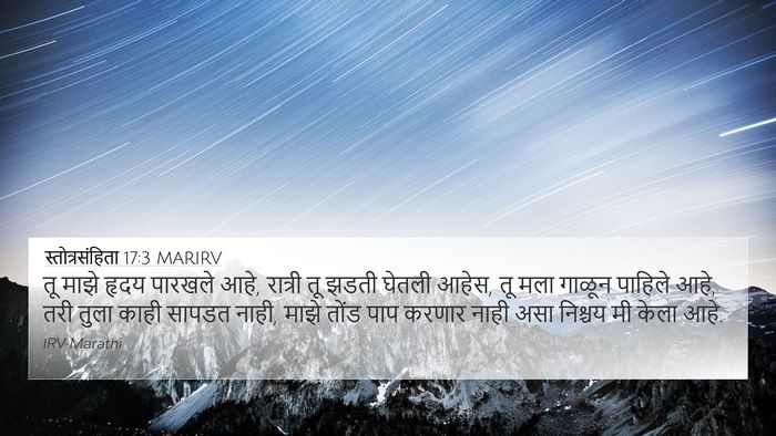 स्तोत्रसंहिता 17:3 MARIRV Bible Verse Image