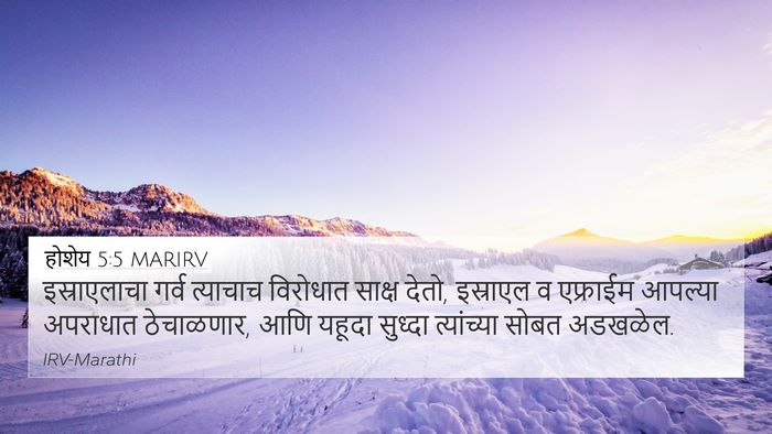 होशेय 5:5 MARIRV Bible Verse Image