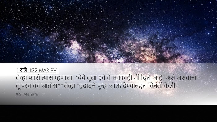 1 राजे 11:22 MARIRV Desktop Wallpaper - तेव्हा फारो त्यास - Desktop Bible Verse Wallpaper