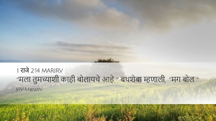 1 राजे 2:14 MARIRV Desktop Wallpaper - “मला तुमच्याशी - Desktop Bible Verse Wallpaper