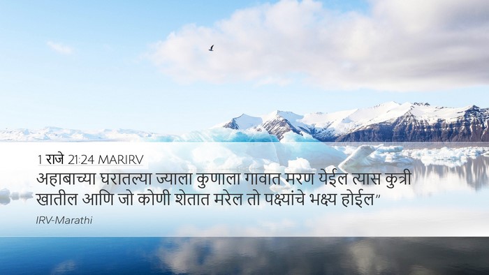 1 राजे 21:24 MARIRV Desktop Wallpaper - अहाबाच्या - Desktop Bible Verse Wallpaper