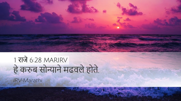 1 राजे 6:28 MARIRV Desktop Wallpaper - हे करुब सोन्याने - Desktop Bible Verse Wallpaper