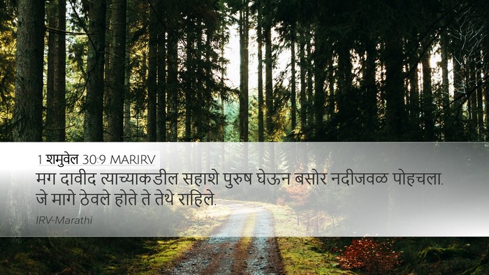1 शमुवेल 30:9 MARIRV Bible Verse Image