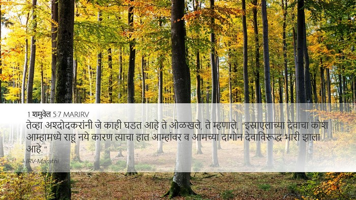 1 शमुवेल 5:7 MARIRV Bible Verse Image