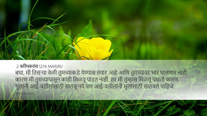 2 करिंथकरांस 12:14 MARIRV Bible Verse Image