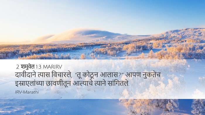 2 शमुवेल 1:3 MARIRV Desktop Wallpaper - दावीदाने त्यास - Desktop Bible Verse Wallpaper