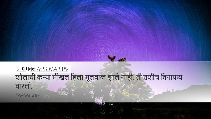2 शमुवेल 6:23 MARIRV Desktop Wallpaper - शौलाची कन्या मीखल - Desktop Bible Verse Wallpaper