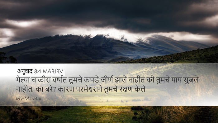 अनुवाद 8:4 MARIRV Bible Verse Image