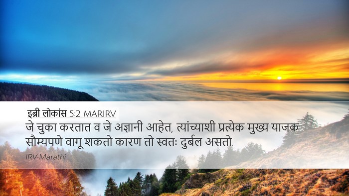 इब्री लोकांस 5:2 MARIRV Bible Verse Image
