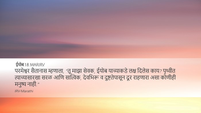 ईयोब 1:8 MARIRV Bible Verse Image