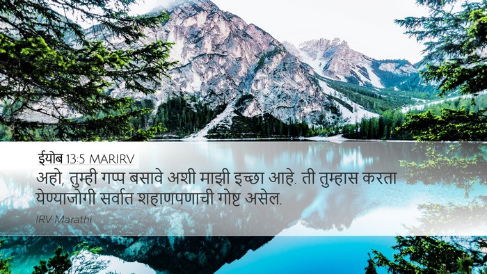 ईयोब 13:5 MARIRV Bible Verse Image