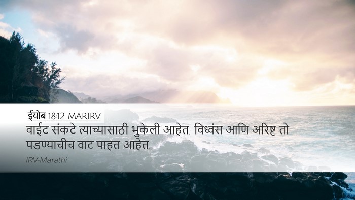 ईयोब 18:12 MARIRV Desktop Wallpaper - वाईट संकटे - Desktop Bible Verse Wallpaper