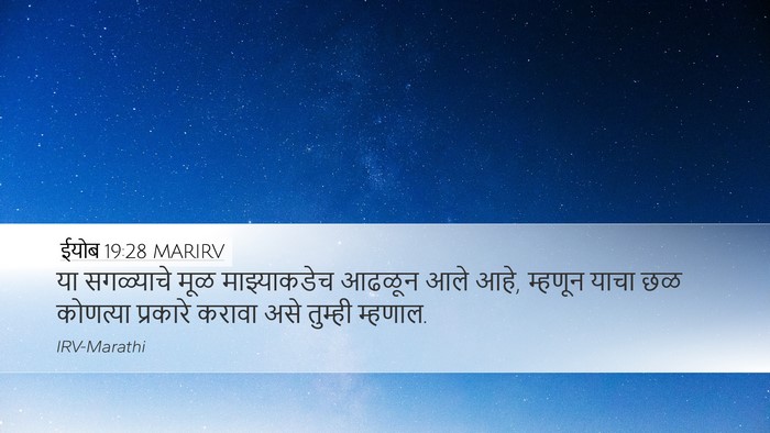 ईयोब 19:28 MARIRV Bible Verse Image
