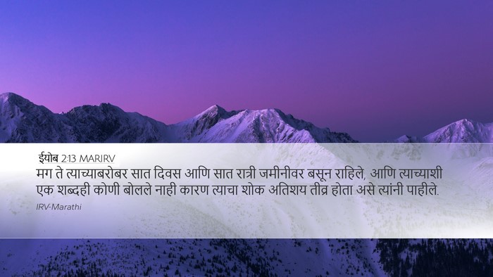 ईयोब 2:13 MARIRV Bible Verse Image