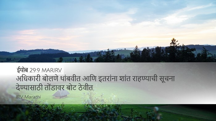 ईयोब 29:9 MARIRV Bible Verse Image