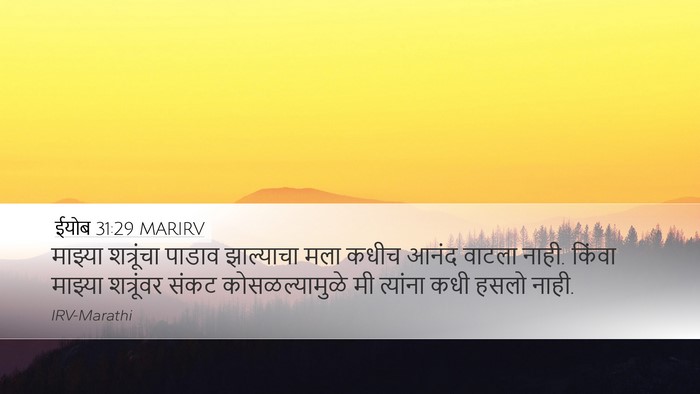 ईयोब 31:29 MARIRV Bible Verse Image