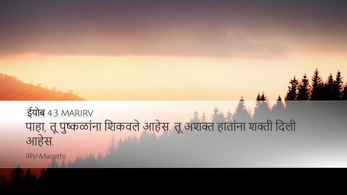ईयोब 4:3 MARIRV Bible Verse Image