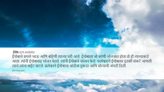 ईयोब 42:11 MARIRV Bible Verse Image