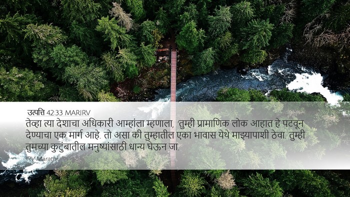 उत्पत्ति 42:33 MARIRV Bible Verse Image