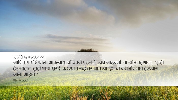 उत्पत्ति 42:9 MARIRV Bible Verse Image