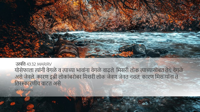 उत्पत्ति 43:32 MARIRV Bible Verse Image
