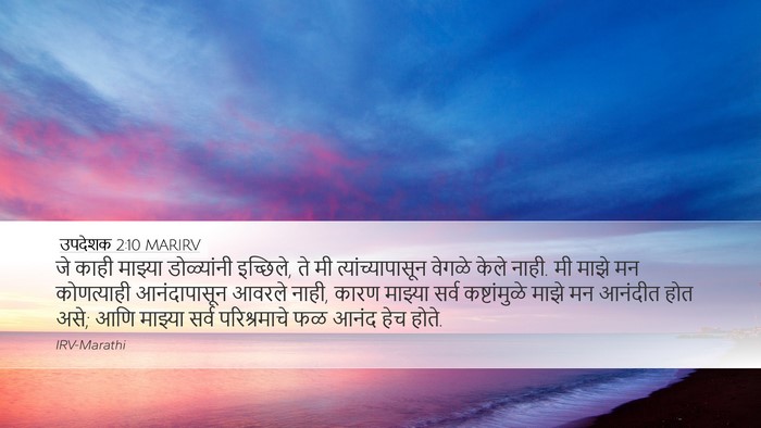 उपदेशक 2:10 MARIRV Desktop Wallpaper - जे काही माझ्या - Desktop Bible Verse Wallpaper