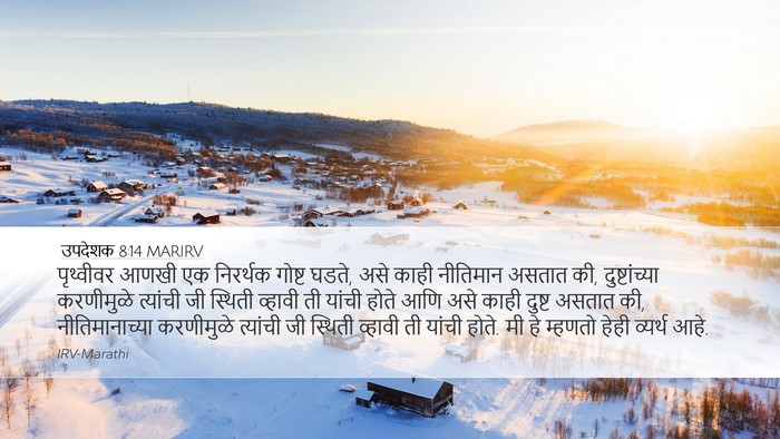 उपदेशक 8:14 MARIRV Desktop Wallpaper - पृथ्वीवर आणखी एक - Desktop Bible Verse Wallpaper
