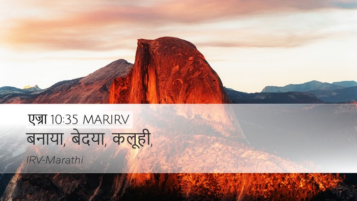 एज्रा 10:35 MARIRV Desktop Wallpaper - बनाया, बेदया, - Desktop Bible Verse Wallpaper