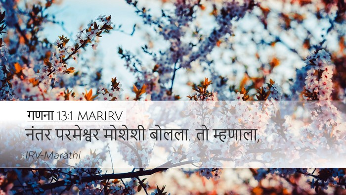 गणना 13:1 MARIRV Desktop Wallpaper - नंतर परमेश्वर - Desktop Bible Verse Wallpaper