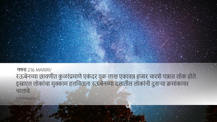 गणना 2:16 MARIRV Bible Verse Image