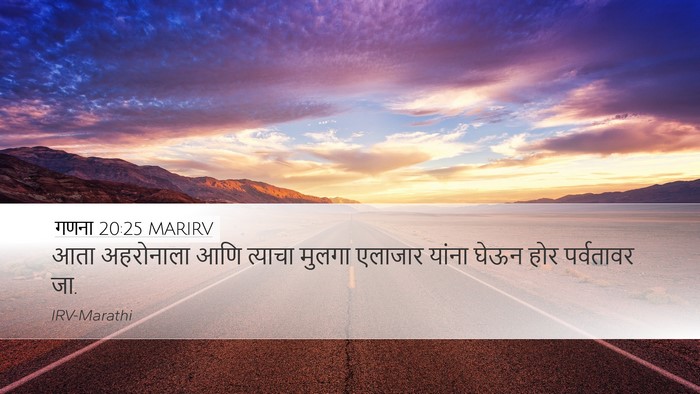 गणना 20:25 MARIRV Desktop Wallpaper - आता अहरोनाला आणि - Desktop Bible Verse Wallpaper