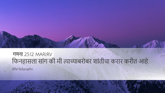 गणना 25:12 MARIRV Desktop Wallpaper - फिनहासला सांग की - Desktop Bible Verse Wallpaper