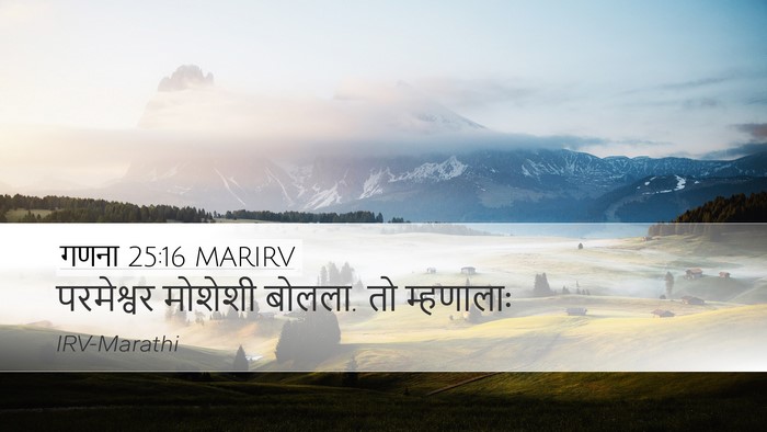 गणना 25:16 MARIRV Desktop Wallpaper - परमेश्वर मोशेशी - Desktop Bible Verse Wallpaper