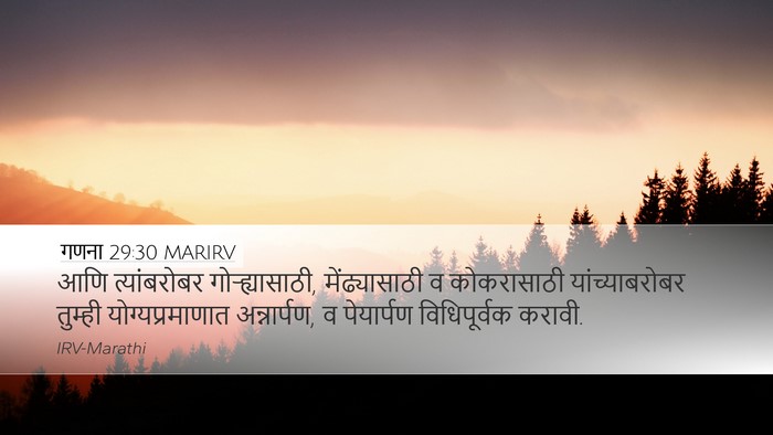 गणना 29:30 MARIRV Desktop Wallpaper - आणि त्यांबरोबर - Desktop Bible Verse Wallpaper