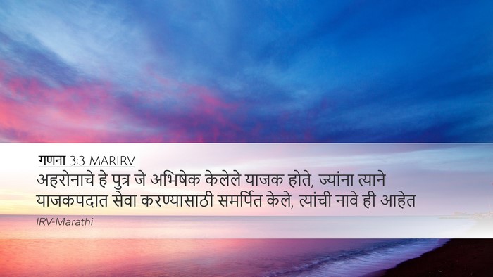 गणना 3:3 MARIRV Bible Verse Image