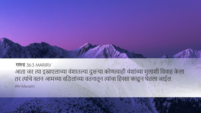 गणना 36:3 MARIRV Desktop Wallpaper - आता जर त्या - Desktop Bible Verse Wallpaper