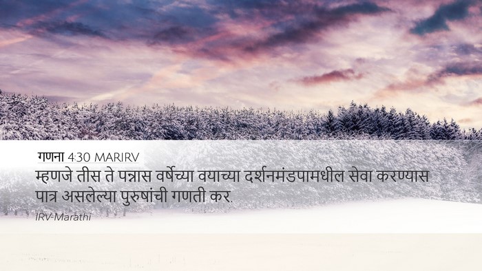 गणना 4:30 MARIRV Bible Verse Image