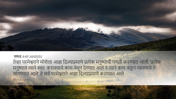 गणना 4:49 MARIRV Bible Verse Image