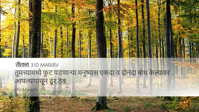 तीताला 3:10 MARIRV Bible Verse Image
