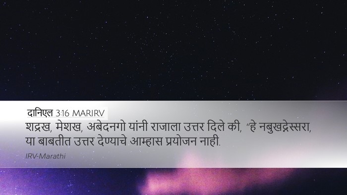 दानिएल 3:16 MARIRV Bible Verse Image