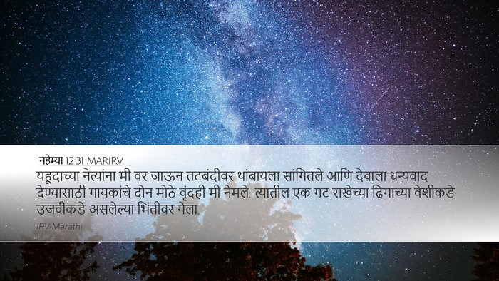 नहेम्या 12:31 MARIRV Bible Verse Image