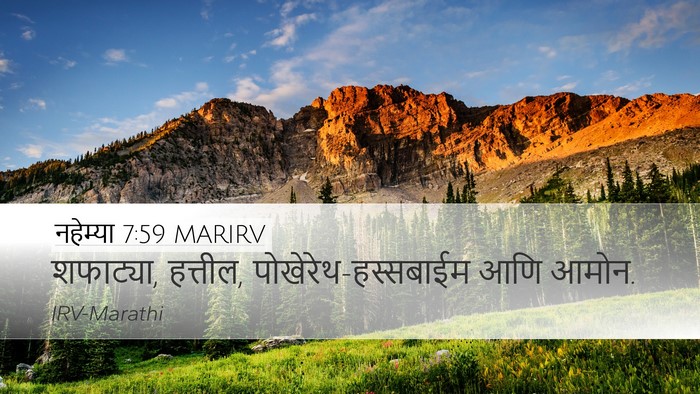 नहेम्या 7:59 MARIRV Desktop Wallpaper - शफाट्या, हत्तील, - Desktop Bible Verse Wallpaper