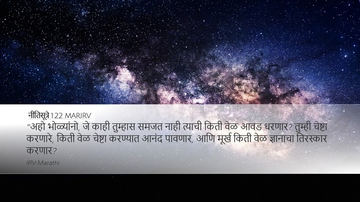 नीतिसूत्रे 1:22 MARIRV Bible Verse Image